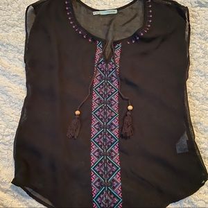 🎁Maurice sheer black with tribal top🎁